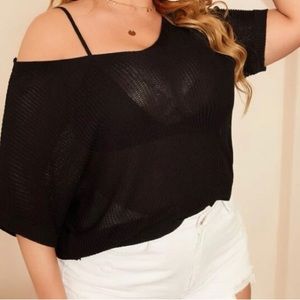 COPY - Shein lace up back knit top 1XL